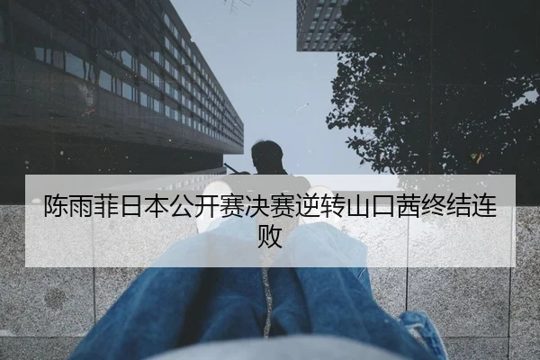 陈雨菲日本公开赛决赛逆转山口茜终结连败